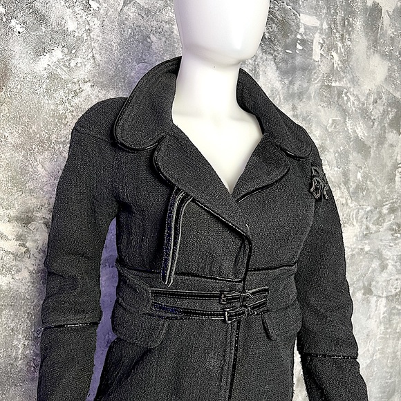 Nicholai by Nicky Hilton Equestrian lined over coat with faux leather buckles - Picture 6 of 16